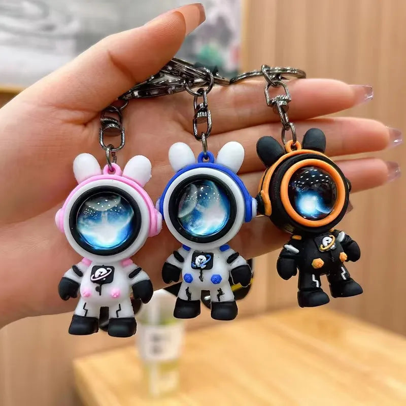 Lightning Astronaut Bear 3D Keychain