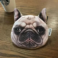 3D Realistic Dog Face Coin Purse