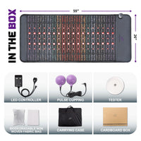 Luxuryade A050 Heating Infrared Bio NIR Mat Amethyst Crystal Tourmaline PEMF Therapy Photon Red Light Body Massage Mattress - Bear Hugs