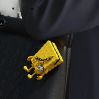 Spongebob Silhouette Black Gold Bag School Bag Pendant Cute Mini Storage Bag, Trendy Toy Anti-Fall Earphone Bag Fashion Coin Purse - Bear Hugs