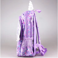 Smiggle Purple Unicorn Wing Shaped Backpack