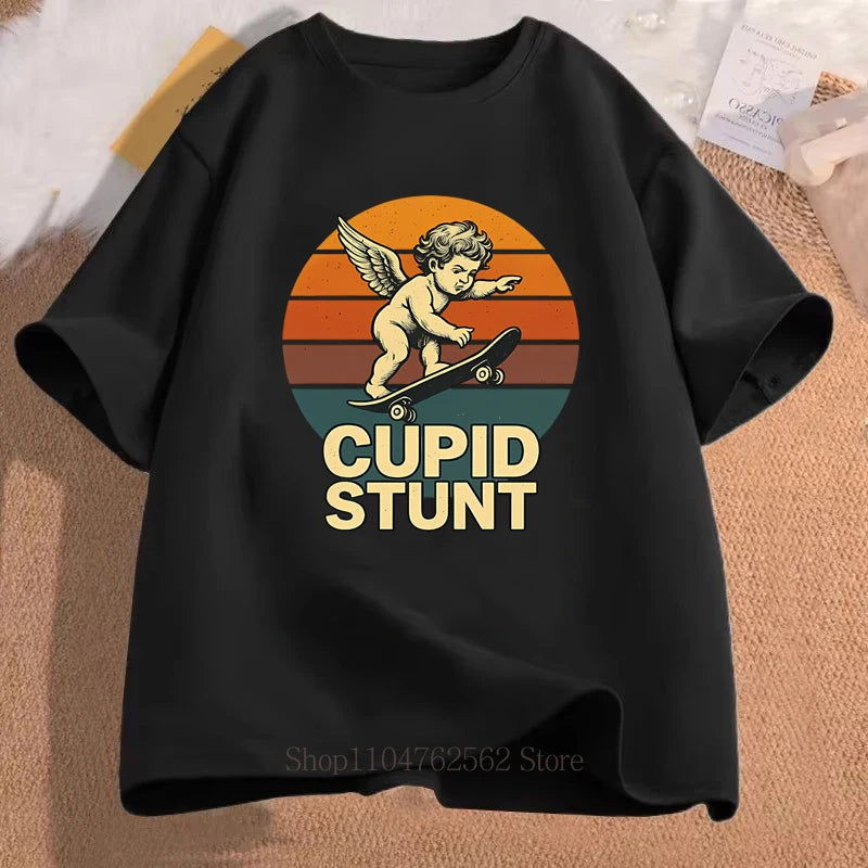 Cupid Stunt Graphic Print T-shirt - Bear Hugs