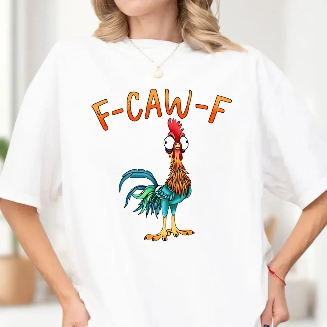 Funny F-Caw-F Shirt, Rooster Meme Shirt, Sassy Bird Lover Shirt, Moonlit Raven Shirt, Black Bird Shirt, Chicken Meme Shirt - Bear Hugs