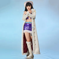 Anime Nico Robin Miss Allsunday Cosplay Costumes Women Sexy Leather Dress Coat Hat Suit Halloween Carnival Stage Perform Clothes - Bear Hugs