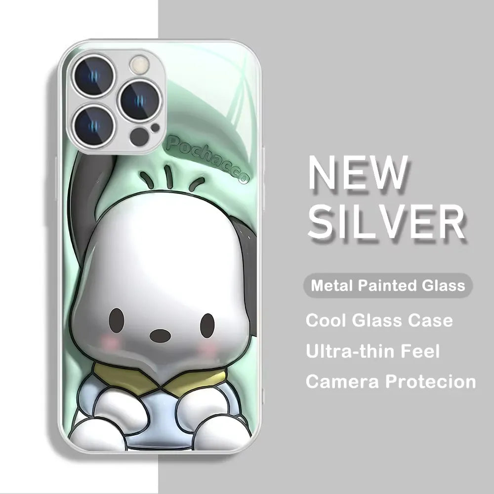 Sanrio Characters Metallic Color Case (For iPhones)