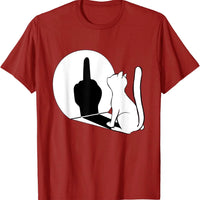 Middle Finger Cat Statement T-Shirt - Bear Hugs