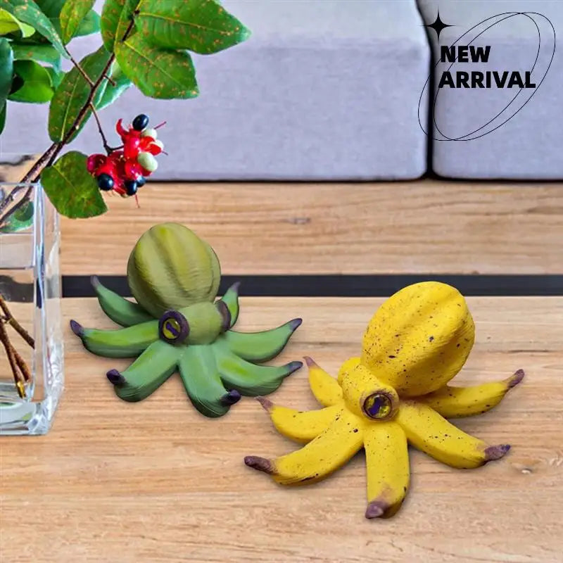 Octopus Statue Funny Banana Octopus Statue Decorative Cute Garden For Living Room Courtyard Home - Bear Hugs