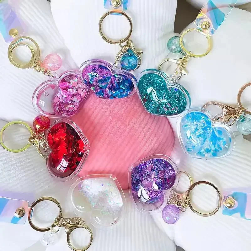 Heartfelt Hues Liquid Glitter Keychain