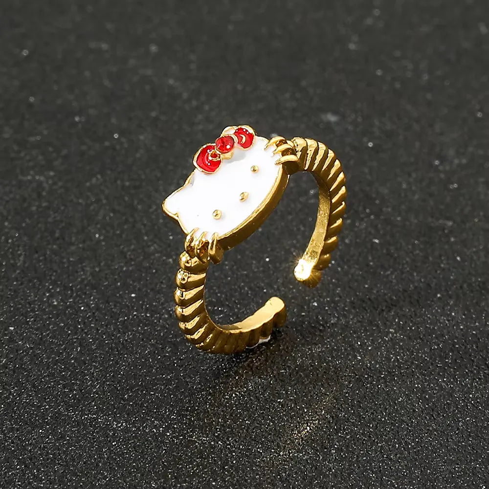 Luxurious Hello Kitty Open Ring