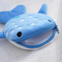 Porte-monnaie en peluche requin-baleine 