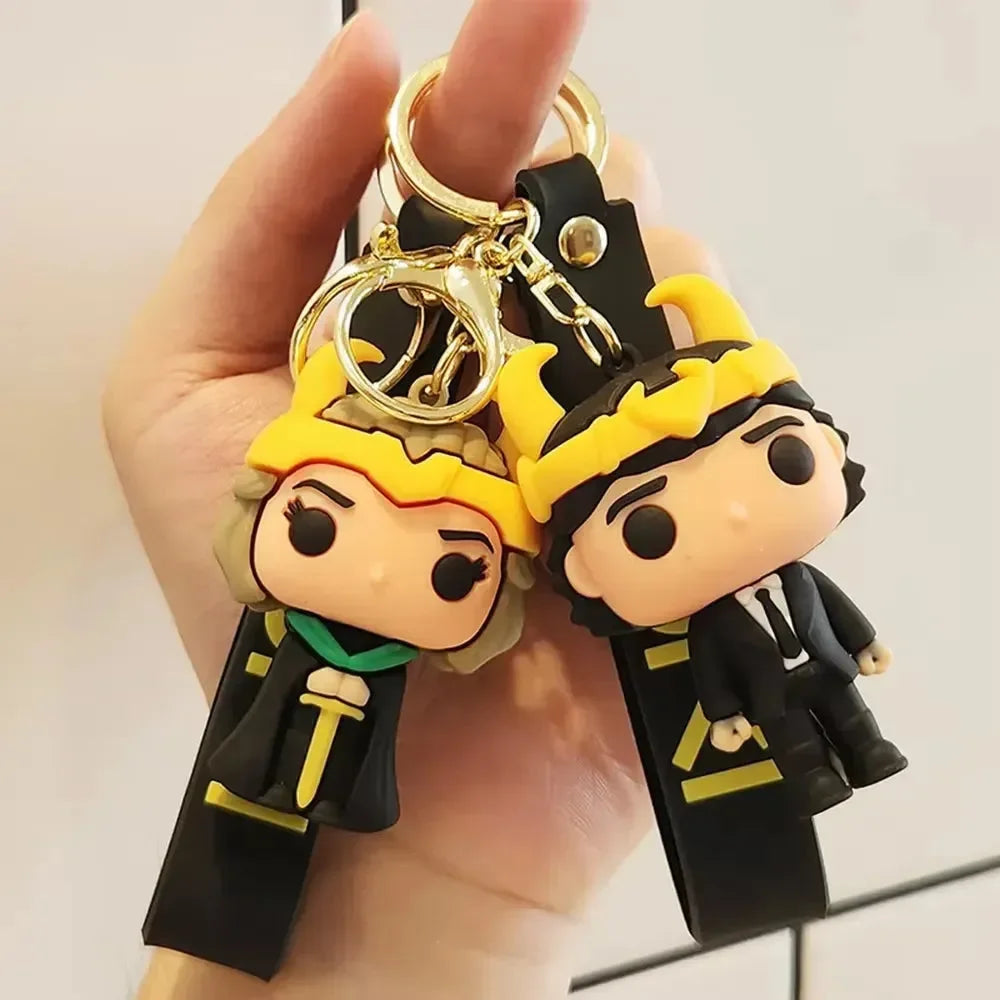 Porte-clés 3D Loki à cornes 