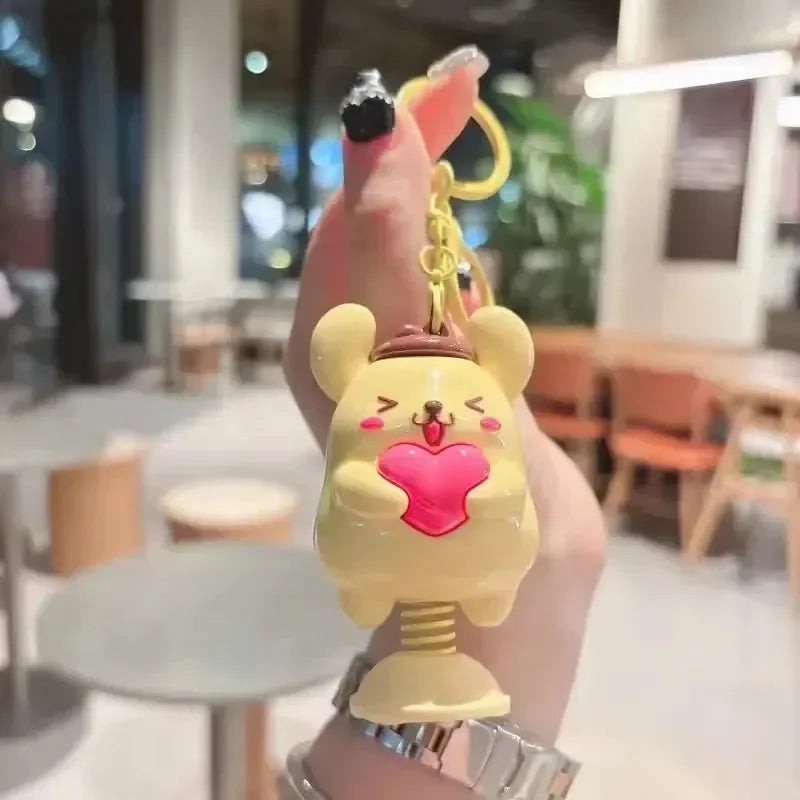 Springy Sanliou Fun Moving Keychain