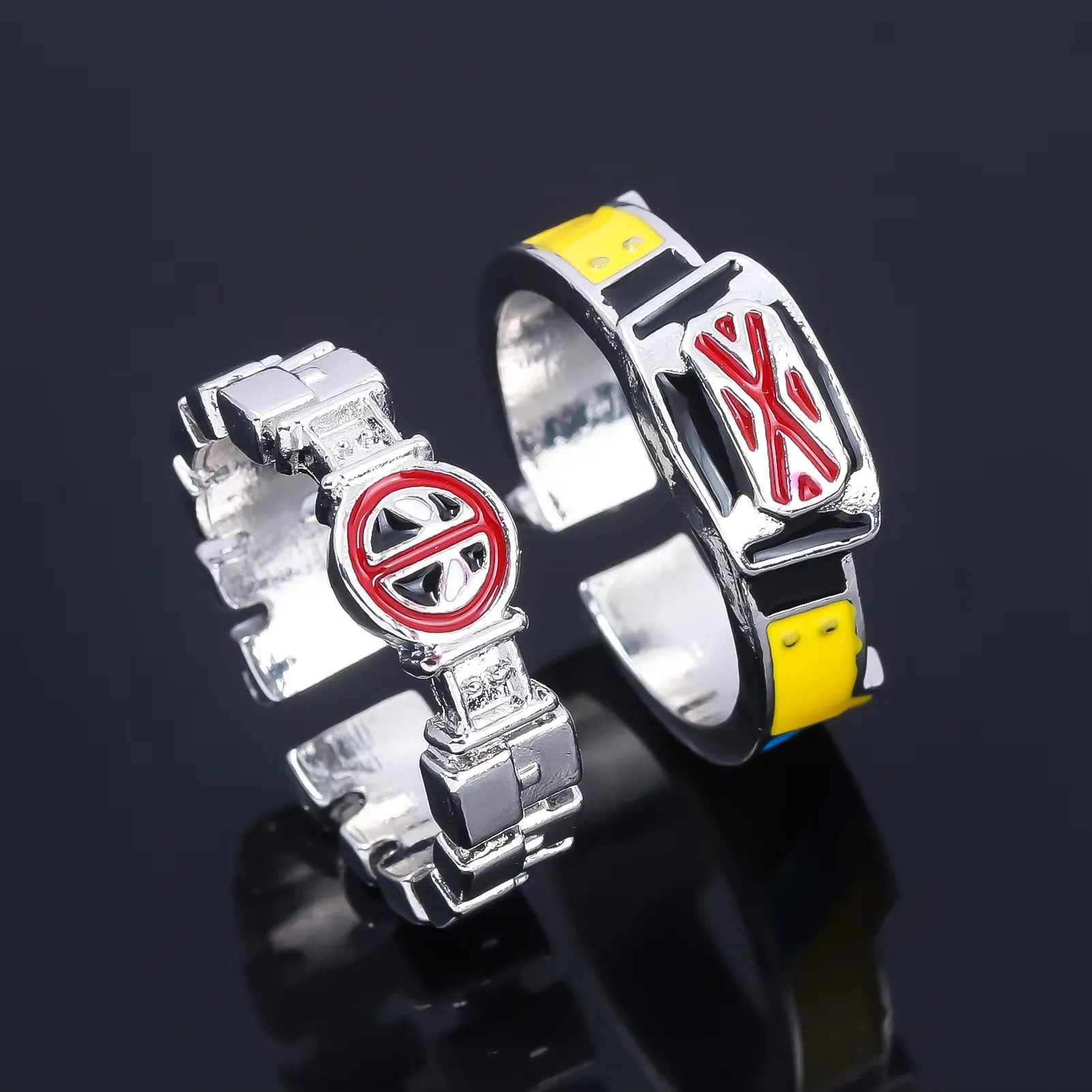 Elegant Deadpool and Wolverine Ring