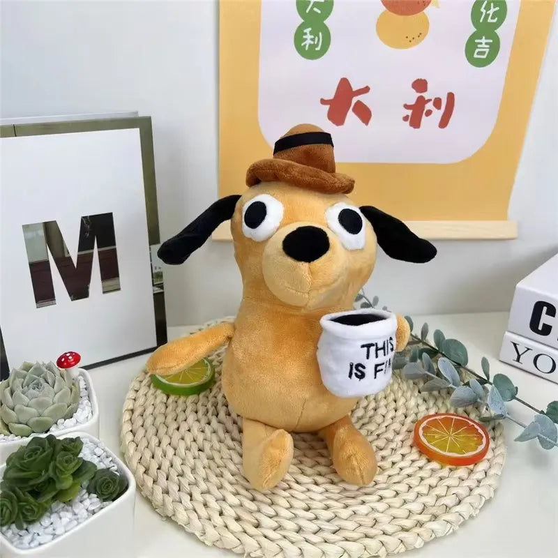 This is Fine Meme Dog Plushie (25 cm)