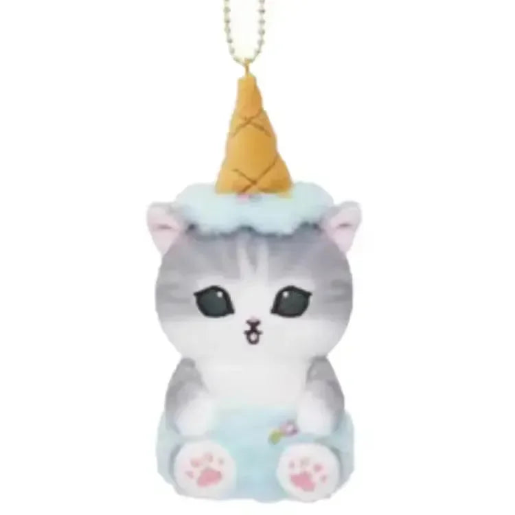 Mofusand Ice Cream Kitty Keychain