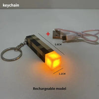 Minecraft Brownstone Torch Keychain