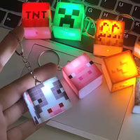 Minekraft Block Beacon LED Keychain