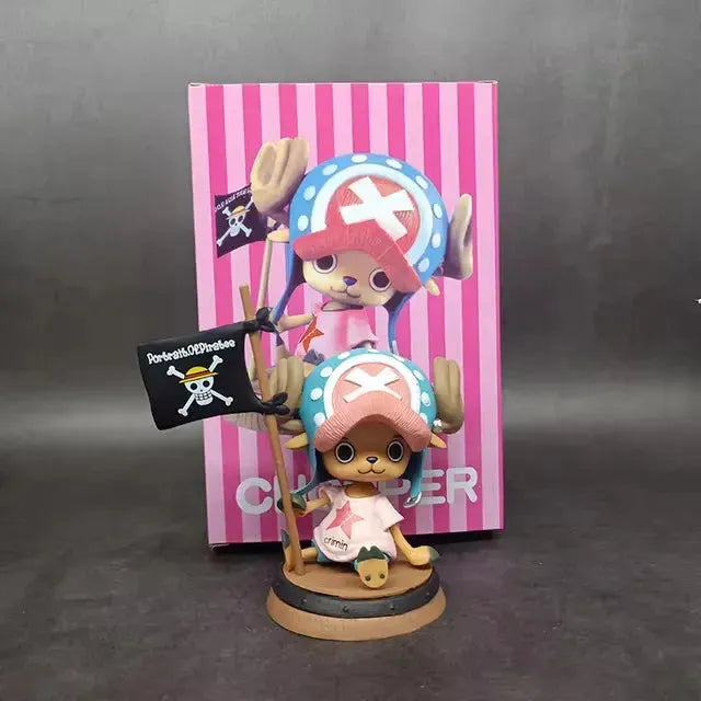 One Piece Chopper With Flag Action Figure (9 cm)