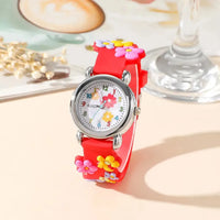 Cute Floral Round Kids Watch