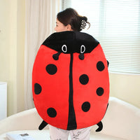 100CM Wearable Insect Plush Toys Ladybug Stuffed Cushion Funny Party Cosplay Doll Stuffed Soft Plush Sleeping Pillow Gifts - Bear Hugs