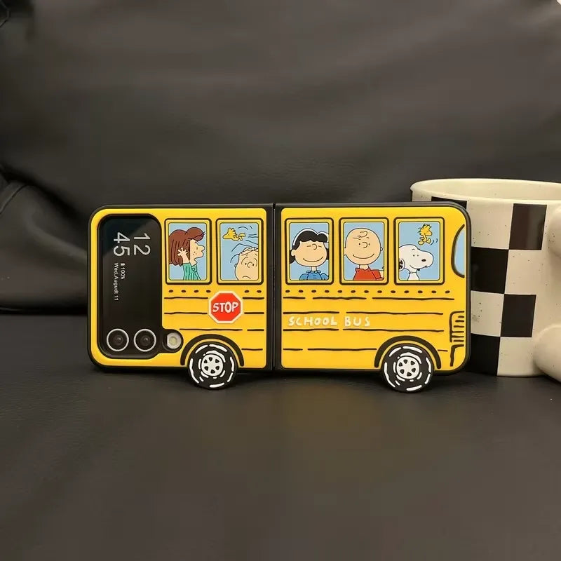 Snoopy Bus Case For Samsung Z Fold and Z Flip