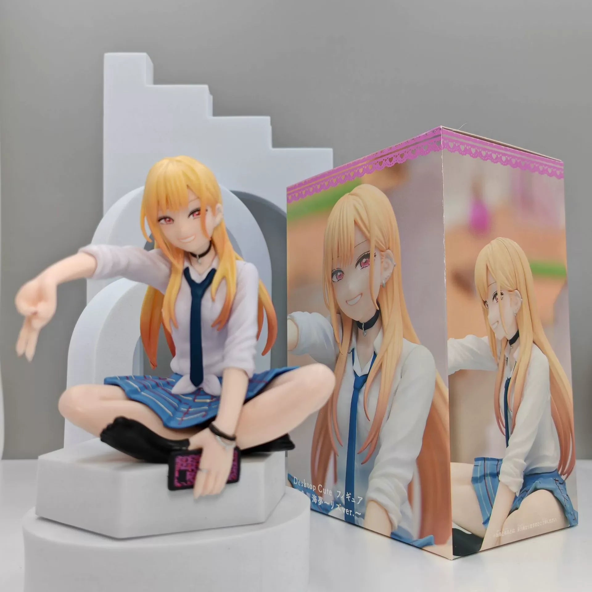 My Dress-Up Darling Anime Figure - Kitagawa Marin Sitting Position Model Statue Collectible Decoration Handmade Toy Gift - Bear Hugs