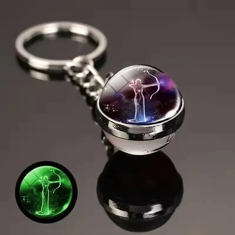 Zodiac Glimmer Orb Keychain