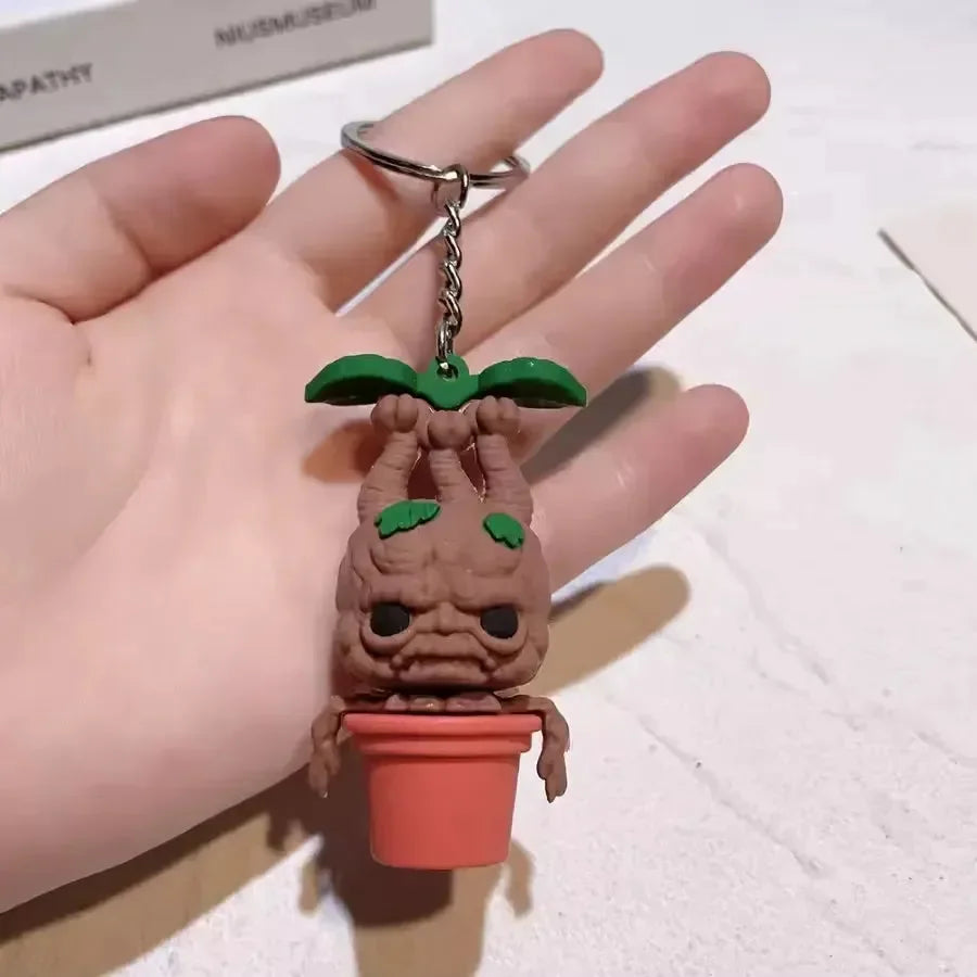 Shrieking Sprout Mandrake Root Keychain