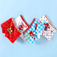 4-Piece Children Cotton Underwear Chivalrous Spiderman Fashion Print Boys Boxer Briefs Skin-friendly and Breathable Boxer Shorts - Bear Hugs