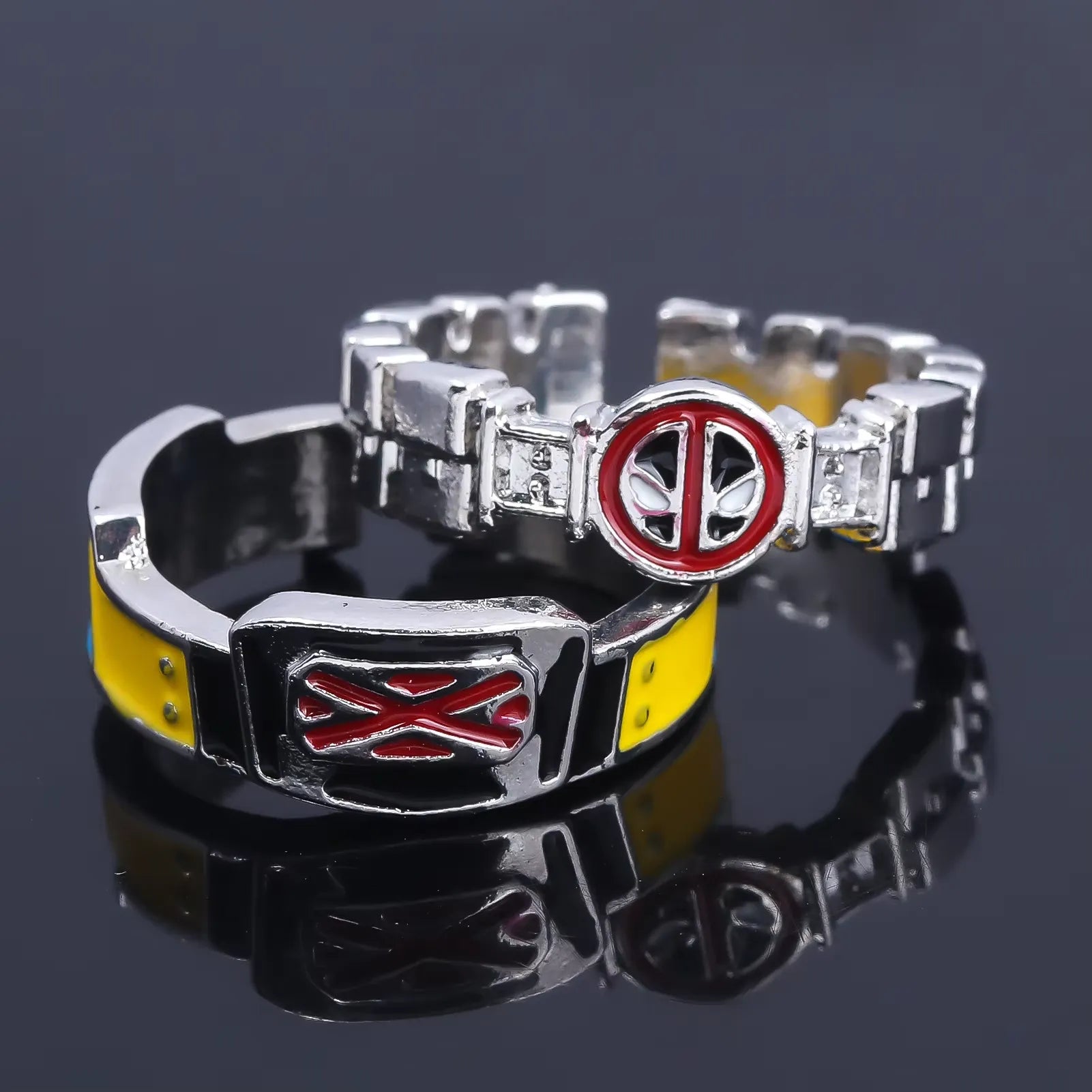 Elegant Deadpool and Wolverine Ring