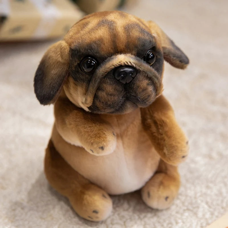 Realistic Sitting Puppy Plush Toy Stuffed Doggy Cute Fluffy Pet for Room Decor Children's Birthday Gift - Bear Hugs