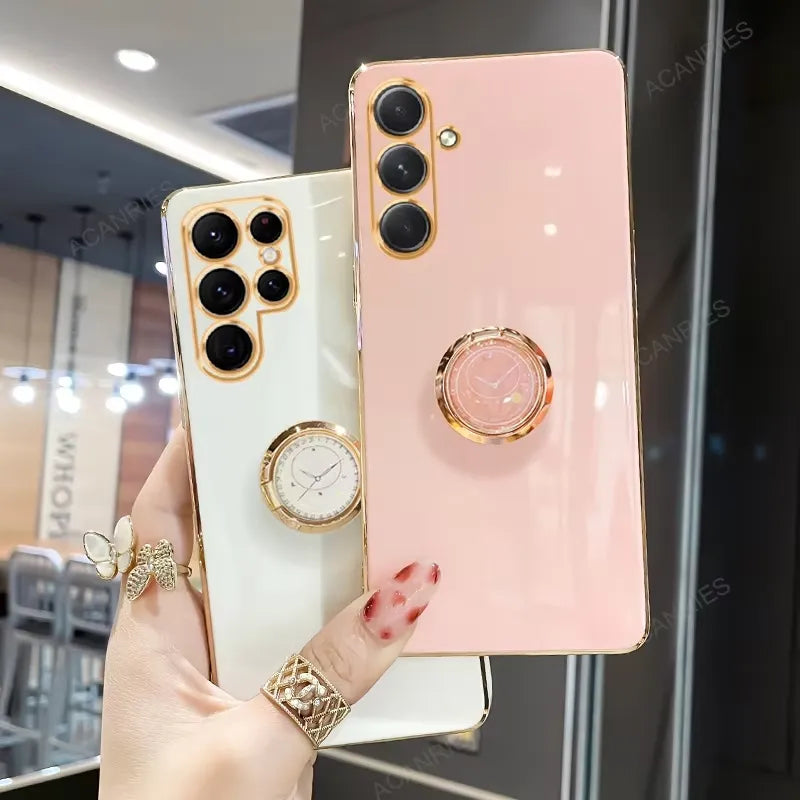 Luxury Plating Ring Case (For Samsung)