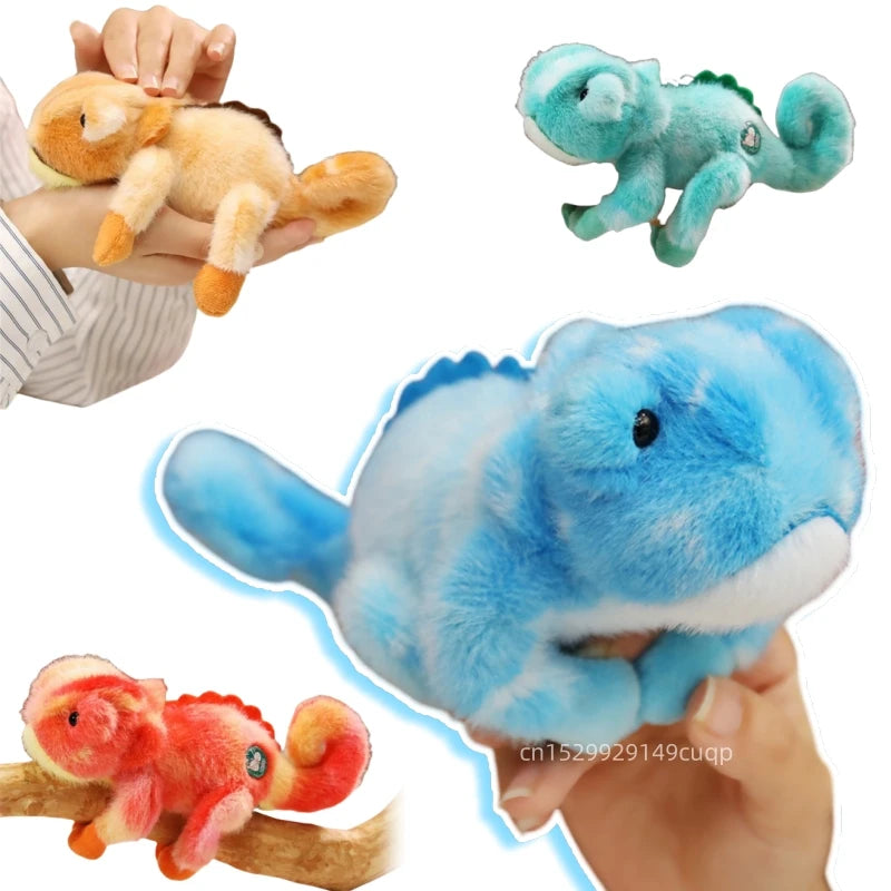 20cm Cartoon Colorful Chameleon Plush Doll Magnetic Reptile Toy Cute Home Decor Gift for Children Simulation Soft Stuffed Animal - Bear Hugs