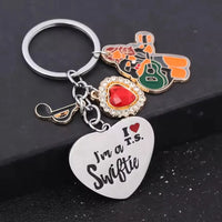 Porte-clés en alliage J'aime Taylor Swift 