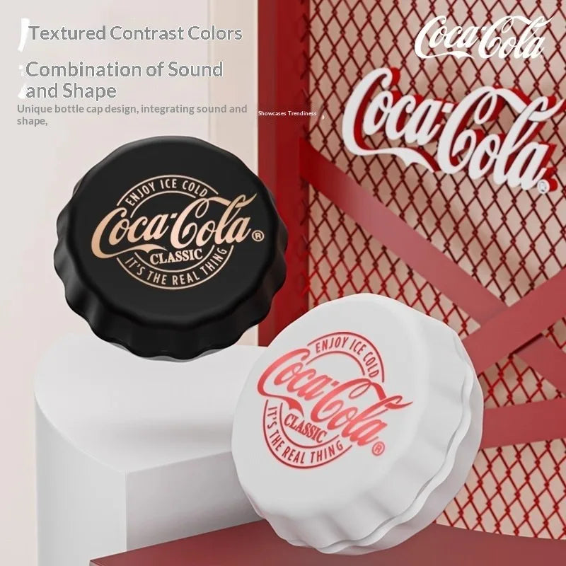 CoCa-Cola T13 Creative Bottle Cap Bluetooth Earphones ENC Call Noise Reduction 360° Stereo Sound Semi-In-Ear Wireless Earphones - Bear Hugs