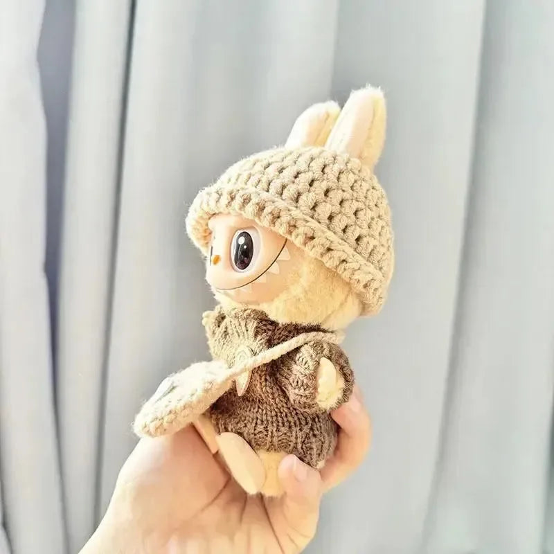 Handmade Labubu Crochet Animal Outfits - Bear Hugs
