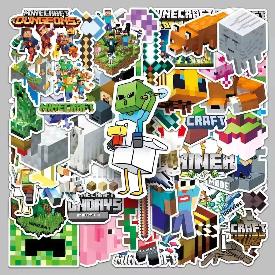 Minecraft Life Sticker Minecraft Premium Vinyl Sticker Pack (50 Pcs)