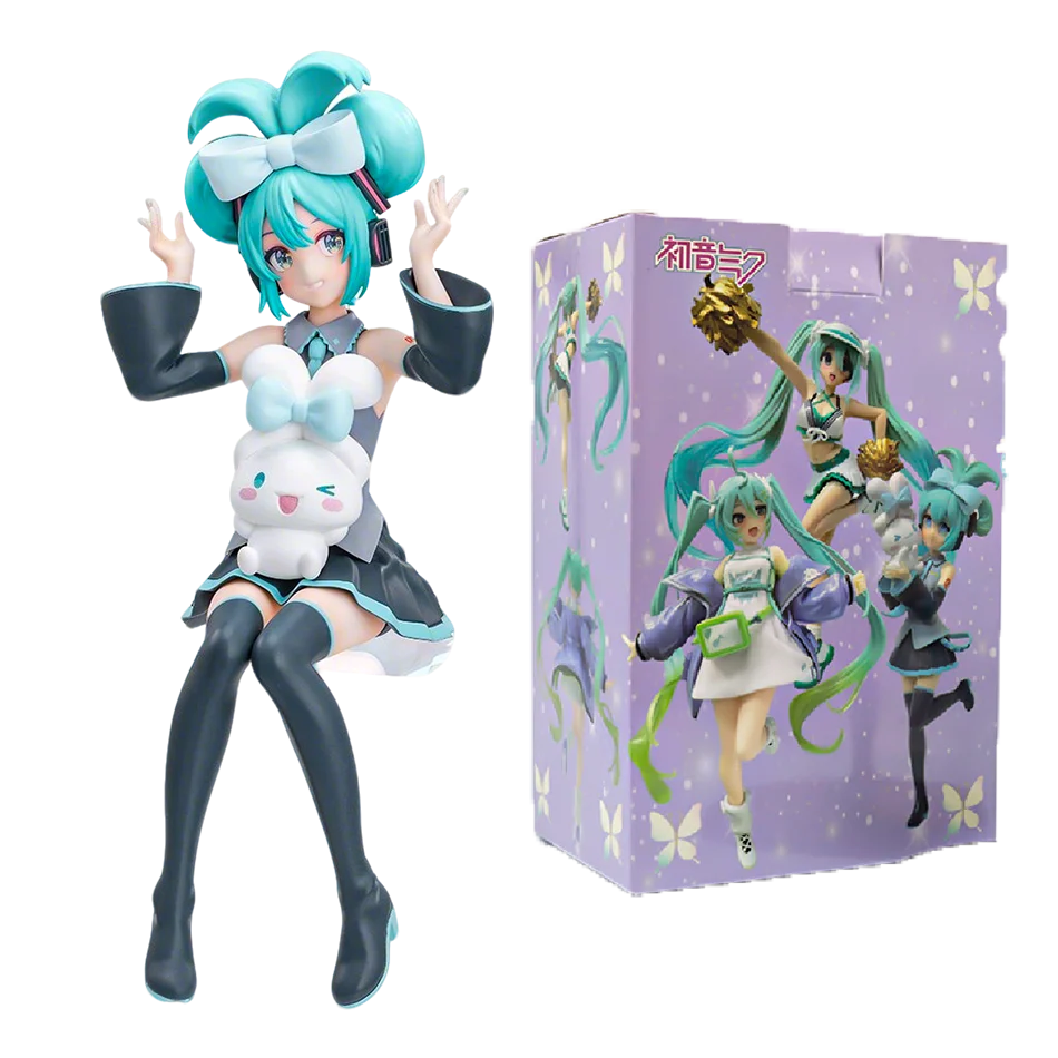 Hatsune Miku X Cinnamoroll Figure Anime Peripheral Collectible Models Decorative Decorations Children Kawaii Gift - Bear Hugs