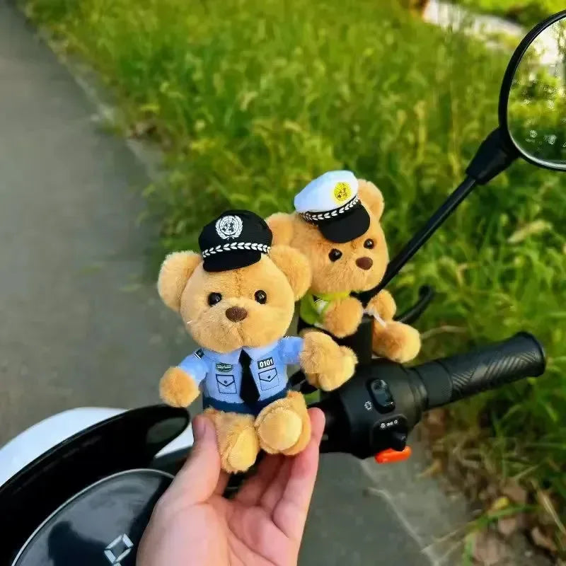 Traffic Cop Bear Brigade Plush Keychain