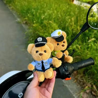 Traffic Cop Bear Brigade Plush Keychain