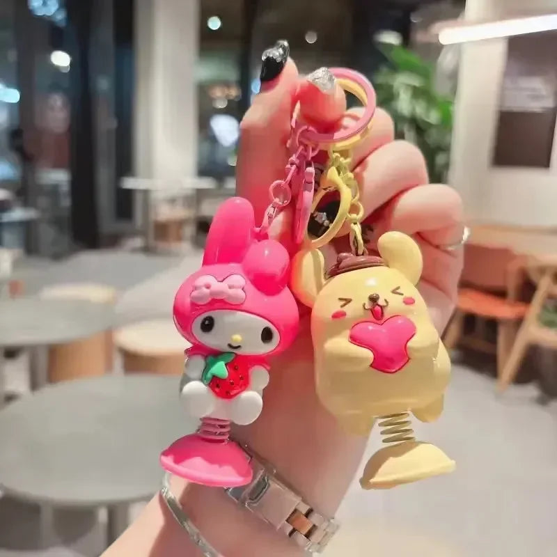 Springy Sanliou Fun Moving Keychain