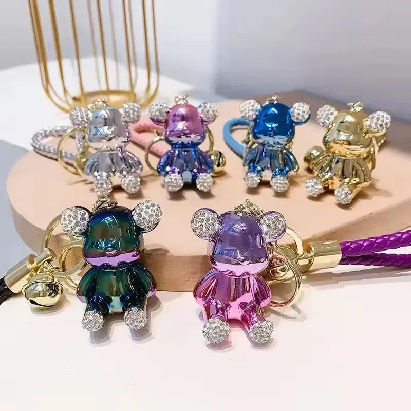 Rhinestone Riot Bear Luxe Keychain