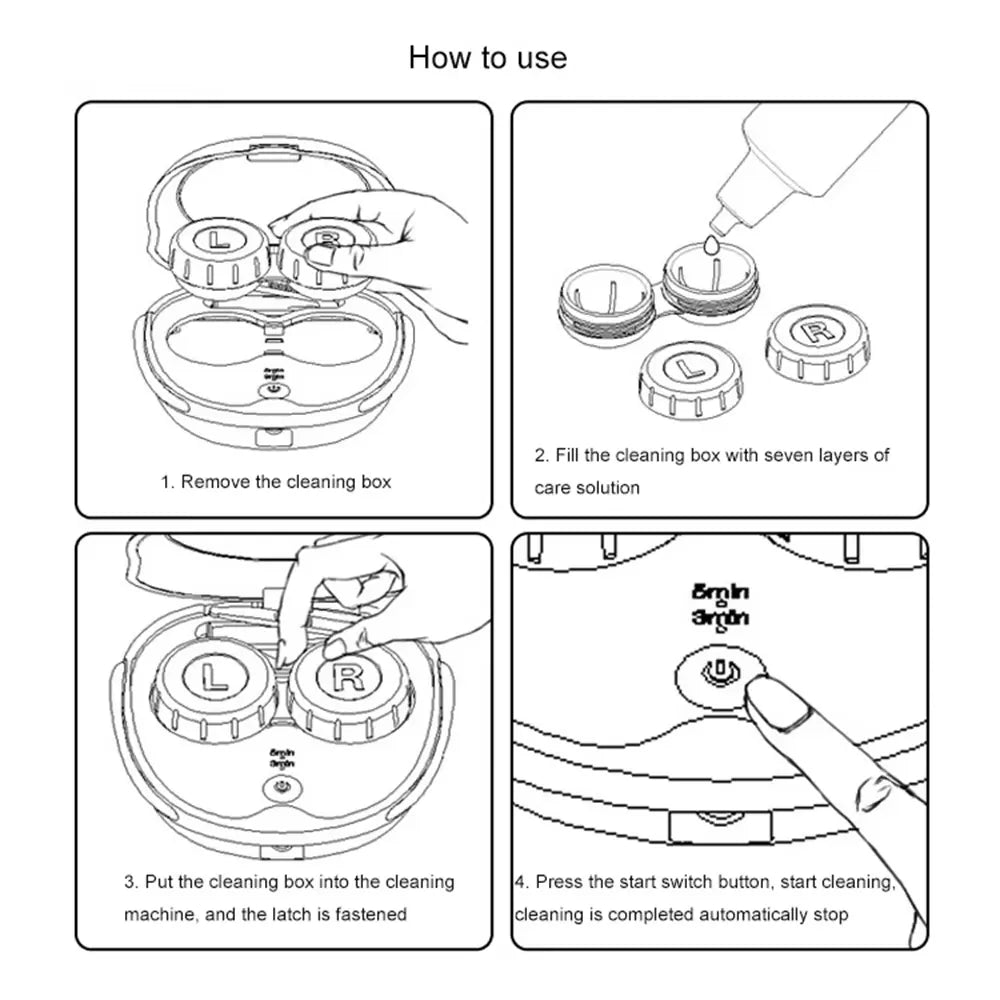 Portable Contact Lens Cleaner Machine