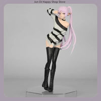 18.5cm Anime Collectible Figure - Frieren Beyond Journey'S End Casual Striped Outfit Victory Pose Pvc Model Statue Desktop Gift - Bear Hugs