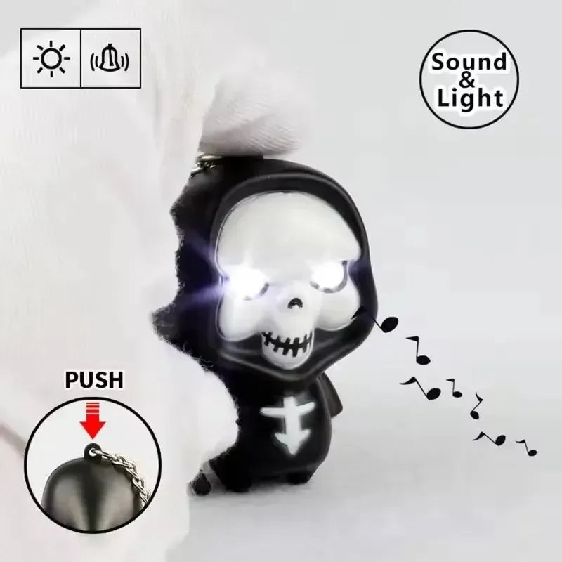 Glow & Sound LED Grim Reaper Keychain