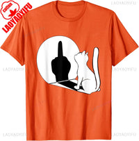 Middle Finger Cat Statement T-Shirt - Bear Hugs