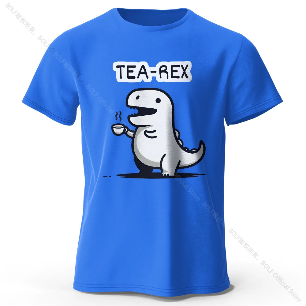 Tea-Rex Dinosaur Cotton T-Shirt