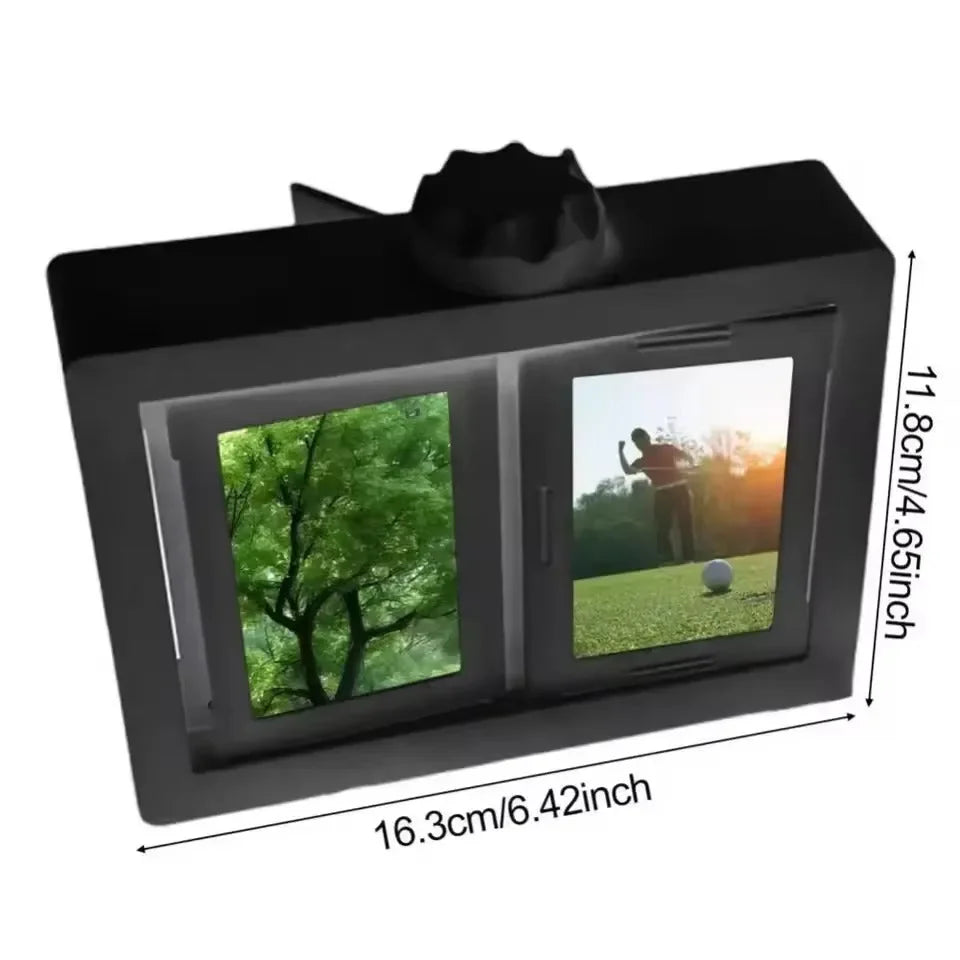 Carrousel de cadres photo rotatifs à 12 emplacements 