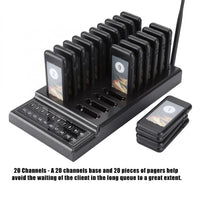 SU-68G Calling System Wireless Paging Queue System 20 Channels Restaurant Pager Waiter for Restaurant Coffee Shop Queuing System - Bear Hugs