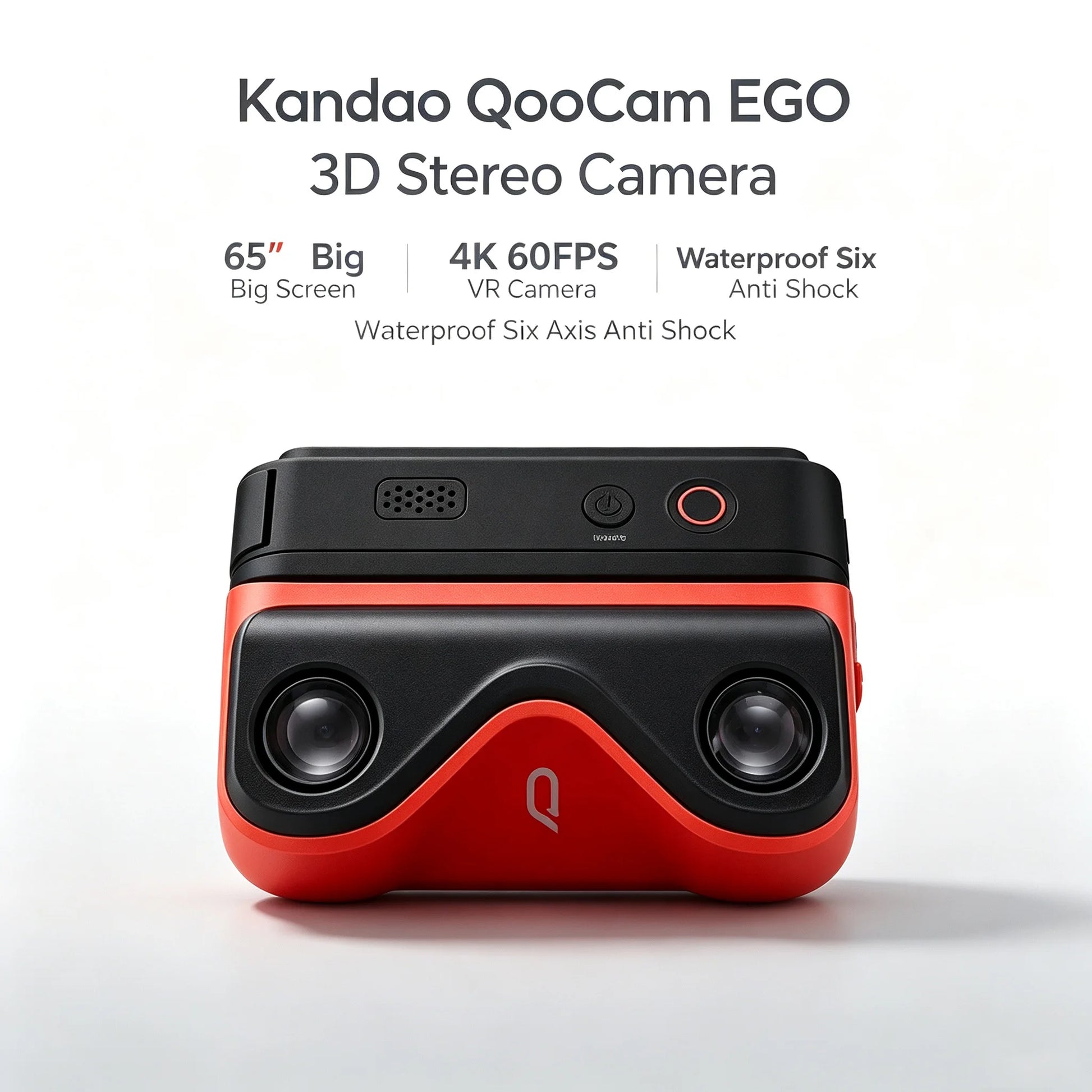 Kandao QooCam EGO 3D Stereo VR Camera 4K 60FPS 65 Inch Large Screen Waterproof 6-Axis Anti-Shake Digital Sports Camera - Bear Hugs
